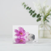 Geschäftskarten-Rosa-Blume Visitenkarte (Stehend Vorderseite)