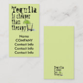 GESCHÄFTSKARTEN - TEQUILA IST KREATIV ALS THERAPIE VISITENKARTE (Vorne/Hinten)