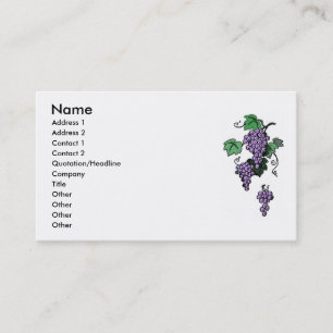 Geschäftskarten von Grape Vines Visitenkarte