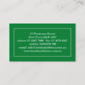 Geschäftskarten > Zickzack [Blau: Grün] Visitenkarte (Rückseite)