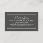 Geschäftskarten > Zickzack [Holzkohle: Gelb] Visitenkarte (Rückseite)