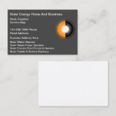 Geschäftskartendesign für Solarenergiesysteme Visitenkarte (Vorne/Hinten)