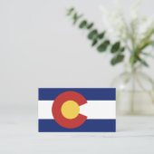 Geschäftskartenschablone der Colorado-Staatsflagge Visitenkarte (Stehend Vorderseite)