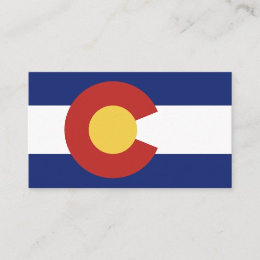 Geschäftskartenschablone der Colorado-Staatsflagge Visitenkarte (Vorderseite)