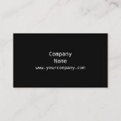 Geschäftskartenseite des Kleeblatts schwarze Visitenkarte (Rückseite)