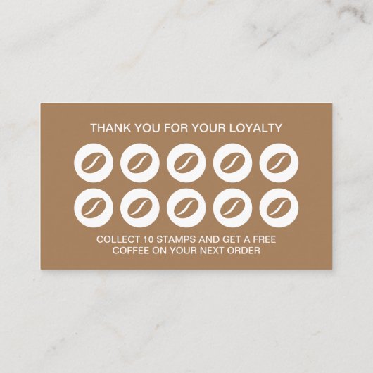 Geschäftskartenvorlage für den Coffee-Shop Visitenkarte (Rückseite)