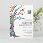 Geschäftskonferenz-Event-QR-Code Einladung (Stehend Vorderseite)