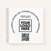 Geschäftskonferenz Individueller Logo-QR-Code Notizblock (Vorderseite)