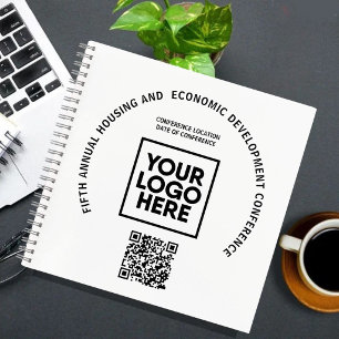 Geschäftskonferenz Individueller Logo-QR-Code  Notizblock