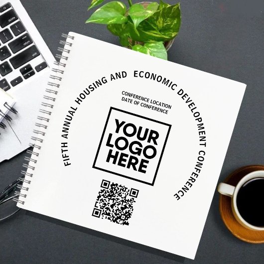 Geschäftskonferenz Individueller Logo-QR-Code Notizblock