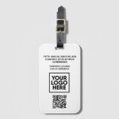 Geschäftskonferenz Individuelles Logo QR-Code Gepäckanhänger (Vorderseite Vertikal)