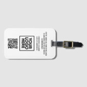 Geschäftskonferenz Individuelles Logo QR-Code Gepäckanhänger (Vorderseite (Horizontal))