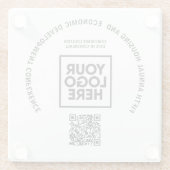 Geschäftskonferenz Individuelles Logo QR-Code Glasuntersetzer (Rückseite)