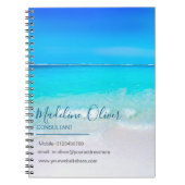 Geschäftskontakte Strand Sommer Blau Notizblock (Vorderseite)