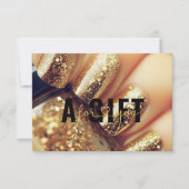 GESCHÄFTSKONTROLLBESCHEINIGUNG | Gold Glitzer Nail (Vorderseite)