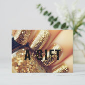 GESCHÄFTSKONTROLLBESCHEINIGUNG | Gold Glitzer Nail (Stehend Vorderseite)