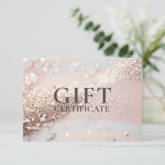 GESCHÄFTSKONTROLLBESCHEINIGUNG | Modern | GLITZER (Stehend Vorderseite)