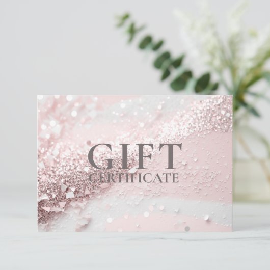 GESCHÄFTSKONTROLLBESCHEINIGUNG | Modern | GLITZER (Stehend Vorderseite)