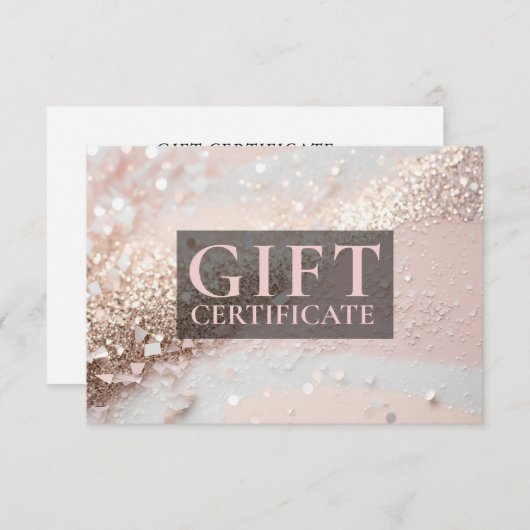 GESCHÄFTSKONTROLLBESCHEINIGUNG | Modern | GLITZER (Vorne/Hinten)