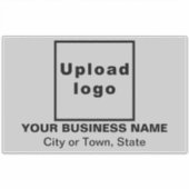 Geschäftslage auf grauem, großflächigem Vinyl Aufkleber (Vorderseite)