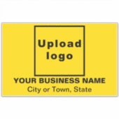 Geschäftslage bei gelbem, großflächigem Rectangle Aufkleber (Vorderseite)