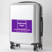 Geschäftslage bei Lila großen Rectangle Vinyl Aufkleber (Koffer)