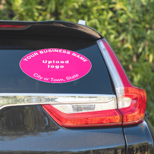 Geschäftslage bei rosa ovaler Form Vinyl Aufkleber