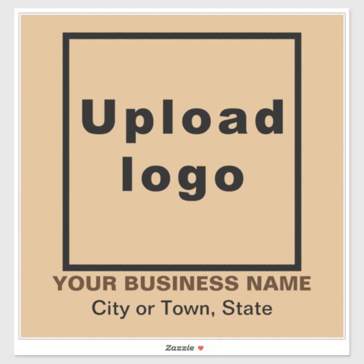 Geschäftslage, hellbrauner großer Platz Vinyl Aufkleber (Blatt)