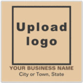 Geschäftslage, hellbrauner großer Platz Vinyl Aufkleber (Vorderseite)