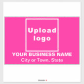 Geschäftslage in Pink, großes Rechteck Vinyl Aufkleber (Blatt)