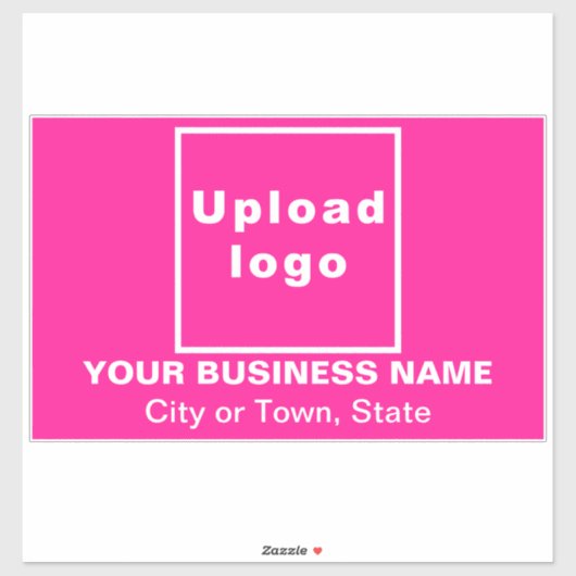 Geschäftslage in Pink, großes Rechteck Vinyl Aufkleber (Blatt)