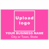 Geschäftslage in Pink, großes Rechteck Vinyl Aufkleber (Vorderseite)