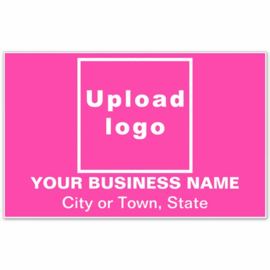 Geschäftslage in Pink, großes Rechteck Vinyl Aufkleber (Vorderseite)