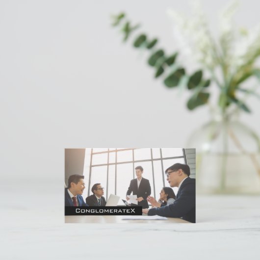 Geschäftsleute im Vorstand Visitenkarte (Stehend Vorderseite)