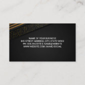 Geschäftsleute lächeln | Black Gold Visitenkarte (Rückseite)