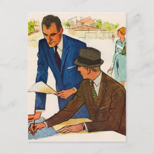 Geschäftsleute Postkarte