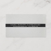 Geschäftsleute Stehend | Leder Visitenkarte (Rückseite)