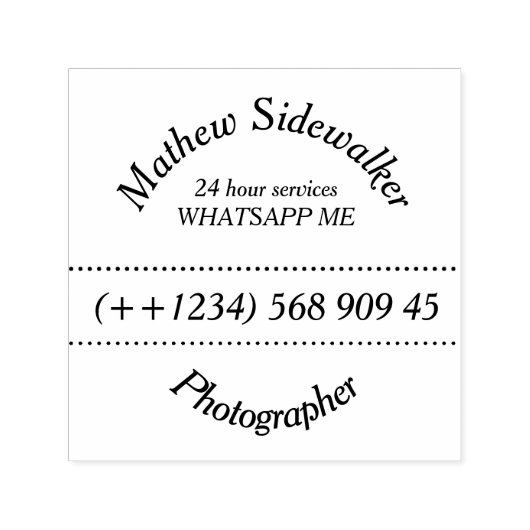 Geschäftslinie Retro Classic Square Permastempel (Design)