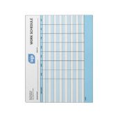 Geschäftslogo Arbeit Mitarbeiter Zeitplan Notizblo Notizblock (Rotiert)