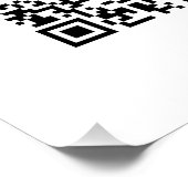 Geschäftslogo & bearbeitbarer QR-Code Poster (Ecke)