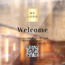 Geschäftslogo Begrüßungszeiten QR-Code