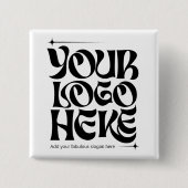 Geschäftslogo Benutzerdefinierte Groovy Sterne Button (Vorderseite)