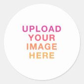 Geschäftslogo Bild Weiß Runder Aufkleber (Vorderseite)