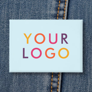 Geschäftslogo-Branding Hellblau Button