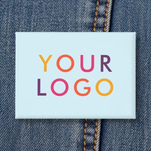 Geschäftslogo-Branding Hellblau Button