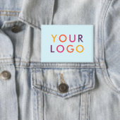 Geschäftslogo-Branding Hellblau Button (Insitu)