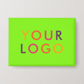 Geschäftslogo-Branding Lebendiges Grün Button (Vorderseite)