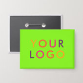Geschäftslogo-Branding Lebendiges Grün Button (Vorderseite/Rückseite)