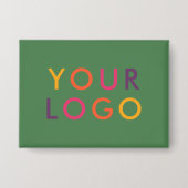 Geschäftslogo-Branding-Vorlage Grün Button (Vorderseite)
