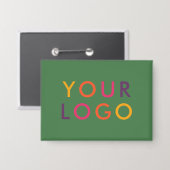 Geschäftslogo-Branding-Vorlage Grün Button (Vorderseite/Rückseite)